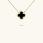 Clover Blk Necklace