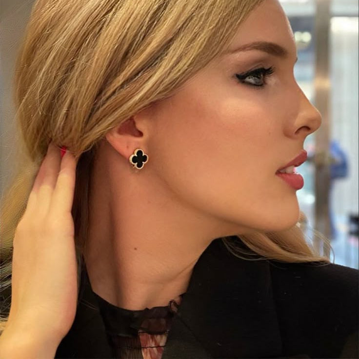 Clover Blk Earrings