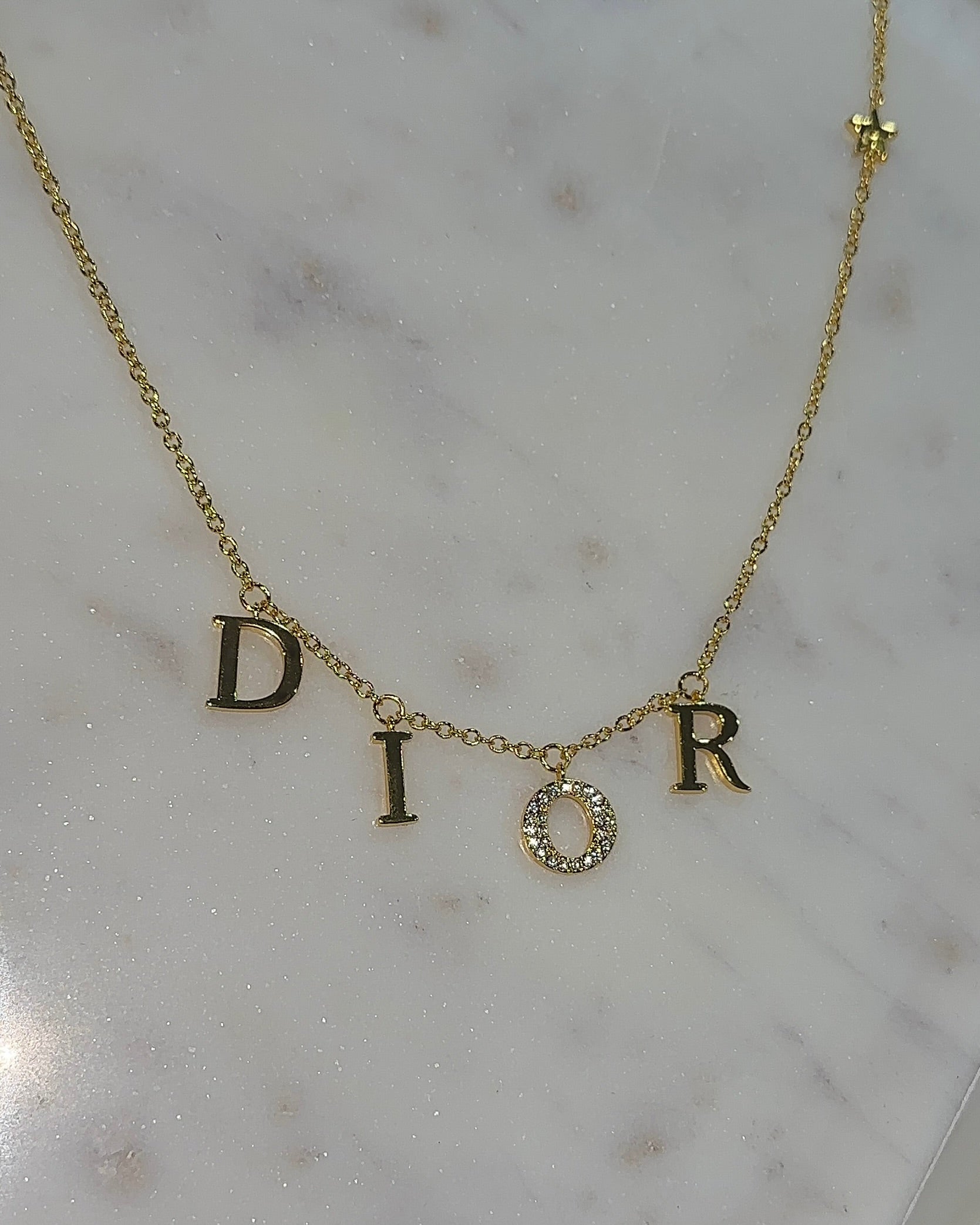 Gold CR Necklace