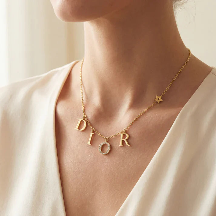 Gold CR Necklace