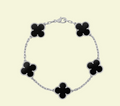 Clover Silver Black